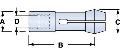 1-1/4 Gridley Burring Collet 1-1/8 Round